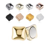 8pcs Hijab Magnetic Pins, Multi-Purpose Pinless Strong Magnetic Hijab Pins Scarf Magnetic Clasp Hijab Magnets for Women Hijabs Scarves Clothes(Square Style)