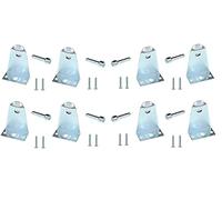 8pcs Hold Down Brackets With Install Screws - Metal Blinds Clips and Holder Replacements for Horizontal Blinds and Windows Shades