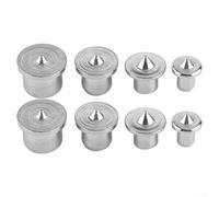 8PCS Hollow Dowel Tenon Center Pins for Woodworking, Chrome Plated Metal for Precise Joinery with External Marking for Accurate Drill Hole Positioning