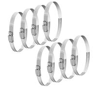 8PCS Hose Clamps,Adjustable 304 Stainless Steel Hose Clips,Large 91-114mm Thickening Jubilee Clips Assorted Anti-Corrosion and Anti-Rust for Use with HVAC Passive Vents and Air Conditioning Systems