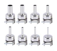 8Pcs Hot Air Nozzle Kit 3-12mm Aluminum Alloy Aluminum Alloy Hot Air Nozzles 8Pcs Rust Resistant Hot Air Nozzle Set 8Pcs for Electronics Repair 8Pcs Hot Air Nozzle Kit 3mm to 12mm Variable Sizes
