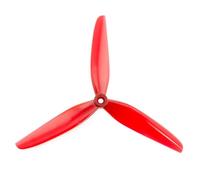 8pcs HQProp 7X3.5X3V1S 7 Inch 3-Blade Propellers Set (4X CW / 4X CCW) Poly Carbonate (Red)