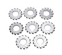 8PCS HSS Spur Gear Mill Cutters disc Gear Mill Cutters Pressure Angle 20 Degrees Cylindrical Gear M1 1.25 1.5 1.75 2 2.5 3_M3(8pcs(no.1-no.8)-m1.5)
