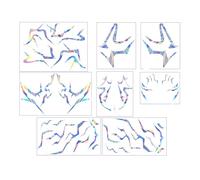 8PCS Hunters Temporary Tattoos Hip Hop Hunters Laser Tattoo Are You the Guardian or the Devil? Fantasy Markings for Cosplay Raves Festivals Halloween A06