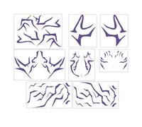 8PCS Hunters Temporary Tattoos Hip Hop Hunters Laser Tattoo Are You the Guardian or the Devil? Fantasy Markings for Cosplay Raves Festivals Halloween A05