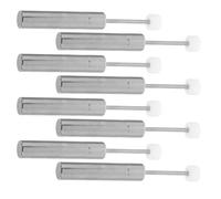 8pcs Hydraulic Damper for Trash Can Lid Soft Close 55~59N Silver | Nickel Plated Iron Build, 8.5x1x1cm Size, for Bins and Pedal Cans in Shared Spaces