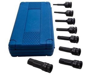 8pcs Impact Allen Key Hex Hexagon 1/2" Drive Bit Socket Set H5 to H19