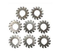 8PCS Impact Resistance HSS Gear Milling Cutter, PA20 Modulus Degrees Disc Spur(M0.75)