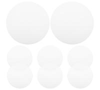 8pcs Inch Round PC Light Diffuser Cover, White Flat Curved Disc | High Transparency, Hotspot Reduction, Glare Control, Modern Replacement Accessory for Recessed Upgrades, Pendant Lamps