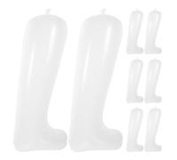 8pcs Inflatable Boot Tree 32cm Thickened PVC Winter Boot Holder Insert | Portable for Knee High Riding Boots, Travel Packing, Shoe Cabinet Storage, White Finish