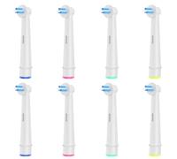 8pcs Interspace Toothbrush Heads, Compatible with Braun Oral B Electric Toothbrushes for Cleaning Crevices, Bridges and Implants.