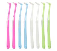 8pcs Interspace Toothbrush,Soft Single Tufted Toothbrush with Cover,End-tuft Interdental Brushes for Braces Orthodontic Detail Cleaning(Rose Red/Blue/White/Green)
