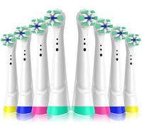8PCS iO Replacement Heads Compatible with Oral b iO 2/3/4/5/6/7/8/9/10 Series Electric Toothbrushes, Medium Softness, Sensitive Gums Care, White