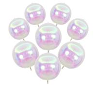 8Pcs Iridescent Round Foil Balloons, Giant 4D Clear Round Ball Balloons, 22/10 Inch Holographic Round Foil Ball Balloon, Rainbow Balloon for Princess Mermaid Birthday Wedding Baby Shower Decorations