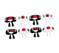 8pcs Japanese Style Headband Polyester Ninja Karate Hairband | Cooking Kitchen Use, Versatile Wear, Traditional Headwear for Daily Routines and Costume Supply