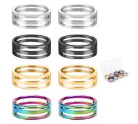 8pcs Jump Ring Opening and Closing Ring Tools, Jump Ring Opener Tool Stainless Steel Jump Ring Split Opener Circle Jump Ring Opener Finger Tool for Craft Projects Making Jewelry Makers Supplies