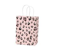 8pcs Kraft Party Gift Bags Candy Bags Exquisite Bright Colors Creative Simple Party Gift Bag For Wedding(Pink)