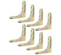 8pcs L Bracket Corner Braces Right Angle Furniture Supports | Thickened Iron Construction, Wear Resistant Finish, Helps Prevent Wobble during Shelf Reinforcement and Home DIY Renovations