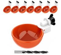 8pcs Large Automatic Chicken Waterer Cups | Chicken Water Feeder Suitable for Chicks, Duck, Goose, Turkey and Bunny | Poultry Water Feeder Kit
