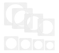 8PCS Large Circle Template for Drawing Reusable Plastic Stencil Paper Various Sizes Circle Maker Drawing Tool for Painting and Spraying on Wall or Wood Artists and DIY Projects