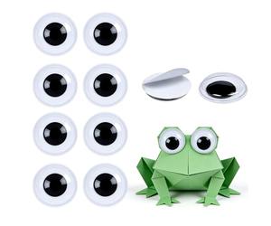8Pcs Large Googly Eyes Self Adhesive Large Wiggle Eyes Stick for Crafts | Realistic Goggly Plastic Black White Big Eye Stickers for April Fool's Day Car Model Party Favor Christmas Decorations