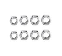 8pcs Large Hex Nuts Kit - 304 Stainless Steel, M18 M20 M22 M24, Full Thread Hex Drive Fasteners, Plain Finish, High Strength Fastener Set