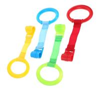 8Pcs Learning Standing Pull Rings for Cribs Durable Bed Stand Up Rings Lightweight Hand Pull Rings for Walking Assistance Safe Rounded Edge Design