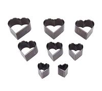 8pcs Leather Die Cutter Hollow Punching Tool High Carbon Steel Heart Shaped Cutting Mold Punching Die Set for DIY Craft