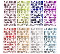 8PCS Letter Stickers, 8 Colors Letter Stickers Gift Self-Adhesive PU Material Birthday Card Craft for DIY, Scrapbooking, Wedding Greeting,Cards,Books,Notebooks, Mobile Phone Decoration