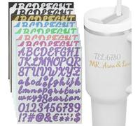 8Pcs Letter Stickers Sheets Decorations, Glitter Letter Stickers Alphabet Stickers for Stanley Cups Vinyl for Water Bottles Tags, for Water Bottles DIY Accessories