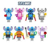 8pcs Lilo Stitch Angie Cartoon Toy Fit Lego Mini Figure Hero Construction