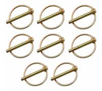 8Pcs Linch Pin with Ring M6x45mm Lynch Pin Assorted Pack Quick Disconnect Fastener (1/4Inch) for Trailer Tractor Trolley