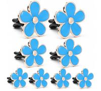 8Pcs Little Daisy Car Vent Clips, 2D Acrylic Car Vent Air Fresheners with Two Sizes, Delicate Car Accessories for Car Interior Decor, Creative Car Gift for Women, Girls and Car Owners(Blue)