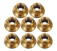 8pcs M10 Internal Threaded Iron Lamp Connector Nut for Floor Lamps | Golden Finish, Smooth No Burrs Surface, Universal Fit, Easy Installation for Wall Lamp Connectors
