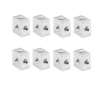 8Pcs M3 Cube Hex Nut 10X10X6/10Mm Three-Side Fixed Block Connector For 3D Printer Acrylic Case DIY Assembly (10x10x6mm silver)