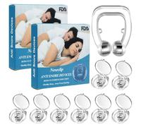 8pcs Magnetic Anti Snore Nose Clip Silicone Anti Snoring Nose Clip - Airing Snoring Device for Removal of Noise While Sleeping - Nasal Snore Clip for Better Sleep - Reusable Snore Aids