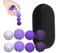 8Pcs Magnetic Balls Fidget Toy,Magnetic Balls with Silicone Shell,Anti-static Stress Relief Toy for Teens & Adults,4 Different Textures Design,Concentration Tool for Office Home School(Purple)