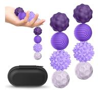 8Pcs Magnetic Balls Fidget Toy, Silicone Magnetic Fidget Balls with Tactile Sensory Texture, Anti-Static Stress Balls for Adults & Teens with Autism, ADHD, Anxiety (Purple)
