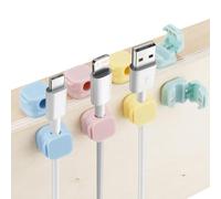 8pcs Magnetic Cable Clips, Magnetic Cord Organizer Desktop Cable Management Phone Charging Cable Holder Adhesive Wire Keeper Cable Tidy for Home Office Desk Car Wall Bedside Nightstand (Colorful)