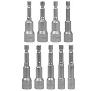 8PCS Magnetic Nut Drill Socket - 1/4" Hex Shank Quick Change Driver Drill Bits Set - Magnetic Hexagon Metric Nut Setter for Professional, DIY and Household Works