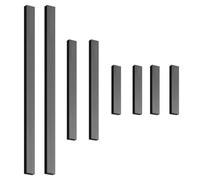 8pcs Magnetic Pattern Strip Set for Crochet and Knitting Chart Sheets | Rubber Soft Magnet, Black Finish, Protects Paper, Aligns Lines, Tracks Progress, Prevents Curling