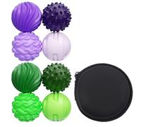 8Pcs Magnetic Sensory Stress Relief Balls, Silicone Magnetic Balls Fidget Toys for Autism ADHD Anxiety, Tactile Fidget Toys Magnetic Stress Balls for Adults & Teens, Office Desk Toy (Purple+Green)