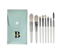 8pcs Makeup Brushes Set Personalized Initial A-Z Makeup Brush with Carry Case, Customized Name Makeup Brush Kits Gift for Women