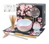8Pcs Matcha Set-Matcha Whisk and Bowl Kit with Scoop, Spoon, Sifter-Matcha Gift Set