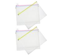 8pcs Matte Zippered Document Pouch for A4 Letter Papers