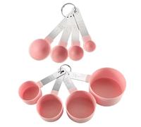 8Pcs Measuring Cups and Spoons Set,Nesting Measuring-Cups for Measuring Dry or Liquid Ingredients,Stainless Steel Handle,Cup Measurements Set Kitchen Gadgets for Cooking Baking