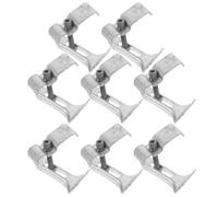 8pcs Metal Grating Clip Iron Saddle Clip for Composite Grating Panels | Silver Finish, Secure Grip and Noise Reduction, for Industrial Platforms and Entrance Walkways