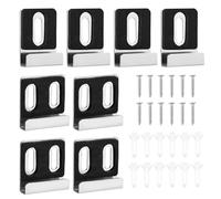 8pcs Metal Mirror Clips, 2 Styles Wide Channel Mirror Hangers for Frameless Mirror Mounting Hardware Heavy Mirror Holder Hanging Clips with Screws for Wall Mounting Mirror Billboard