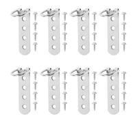 8pcs Metal Picture Frame D Rings with Multi Hole Design for Hanging | Steel Build, Silver Finish, Secure Hold for Wooden Frames, Gallery Walls and Wire Setups
