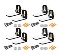 8PCS Metal Sound Wall Mounts Bracket, Sound Bar Brackets Wall Mount Under Tv, Wall Mounts Brackets Holder For Wall Mounting Auditory Stands With Easy Installation (8.99 * 5.79 * 4.97cm)